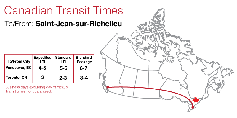 Shipping saint jean sur richelieu transit